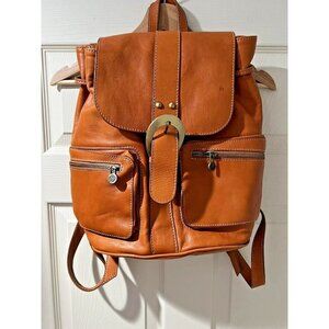 Borse In Pelle Women Brown Backpack Genuine Leather Made In Italy